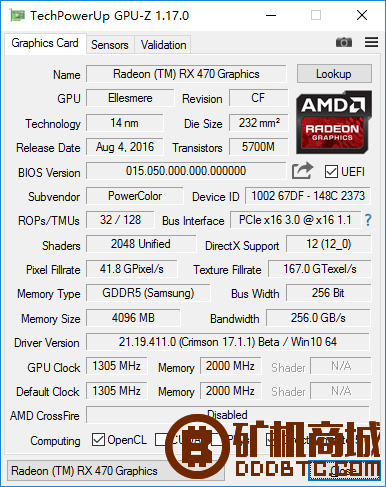 ATI RX470D开核，超频，MOD Bios  显卡矿机 012117c66qoh7ahhij1i2i